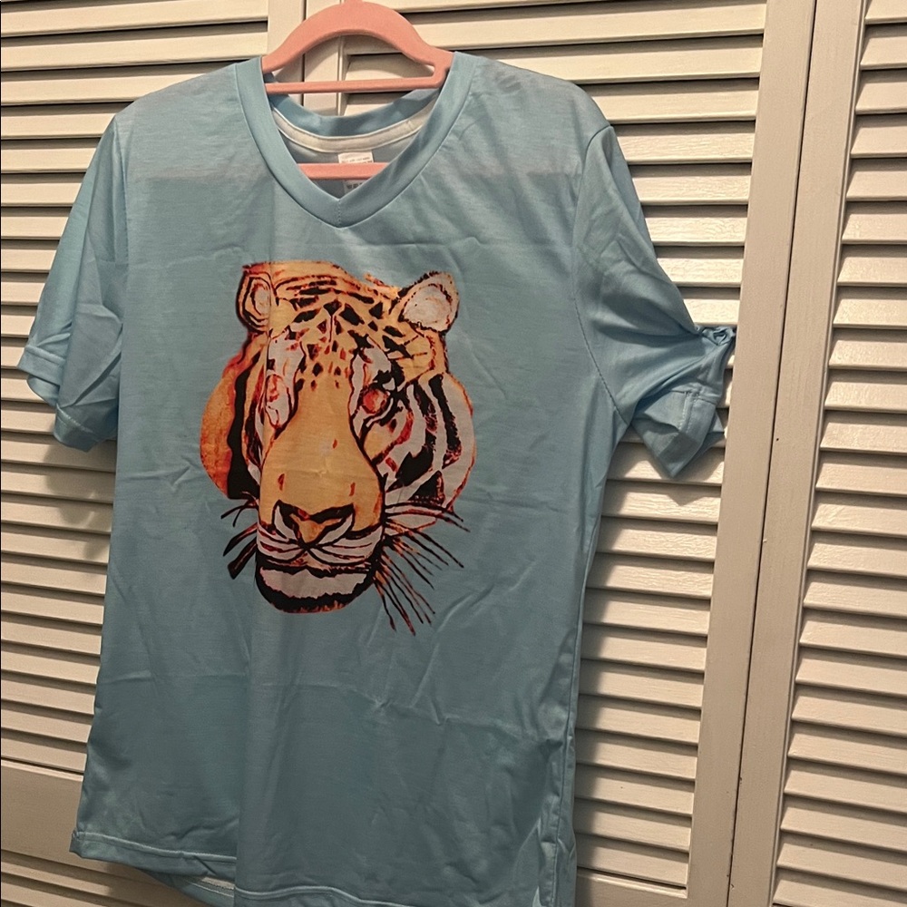 #0813* Unisex Thee GoldenTiger Art T-Shirt design by Julie Lee Nersinger